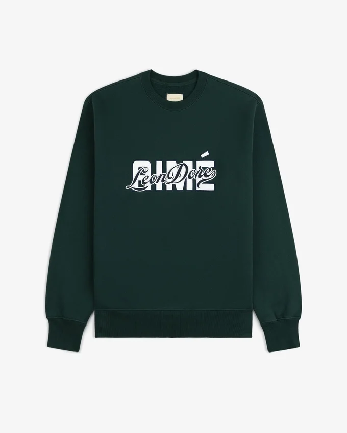 Sweat à col rond avec logo superposé