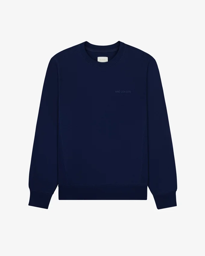 Sweat à col rond avec logo ton sur ton