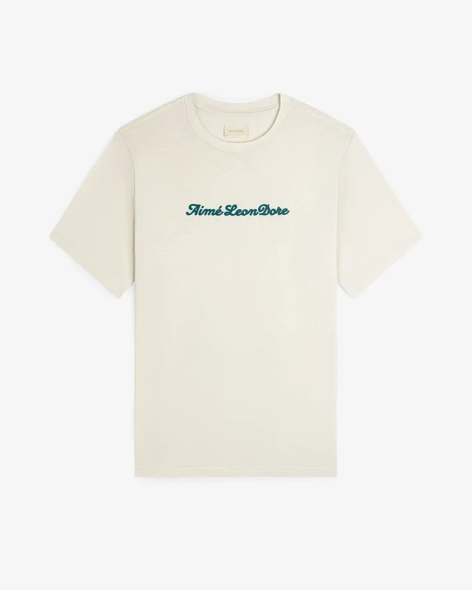 T-shirt avec logo en relief sur tissu slub