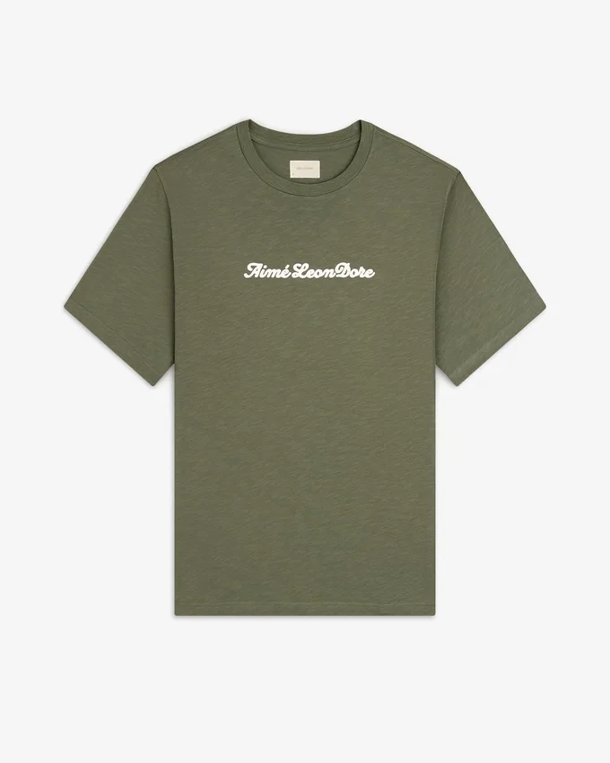 T-shirt avec logo en relief sur tissu slub