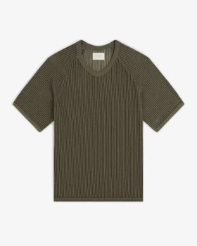 T-shirt à col en V en maille