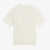 T-shirt à col en V en maille