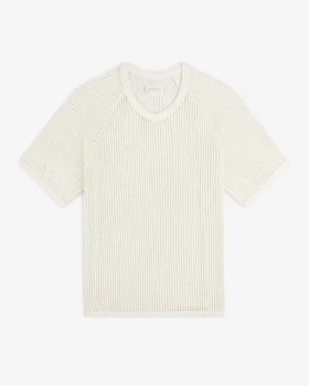 T-shirt à col en V en maille