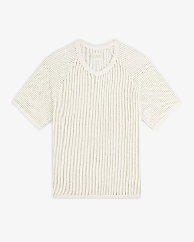 T-shirt à col en V en maille