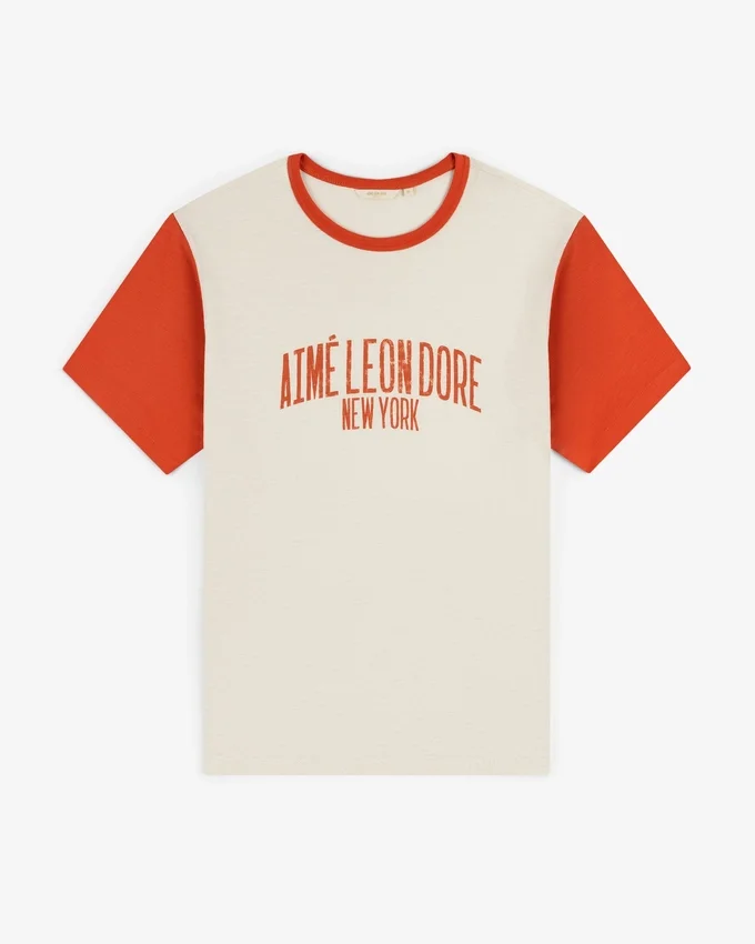 T-shirt à col rond délavé