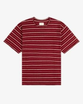 T-shirt à col roulé rayé en jacquard