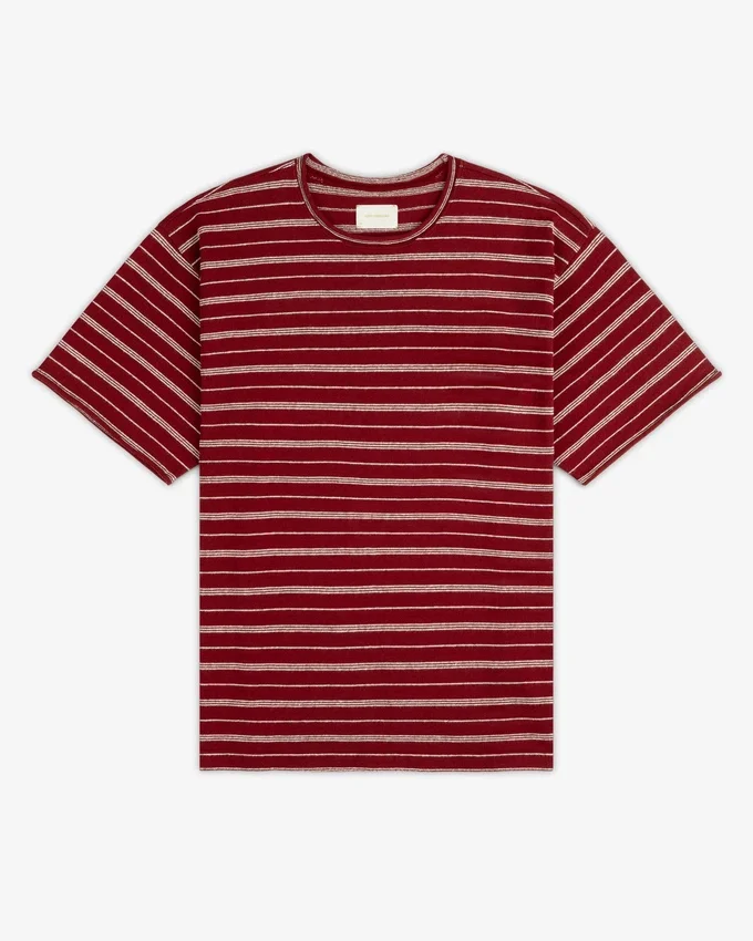 T-shirt à col roulé rayé en jacquard