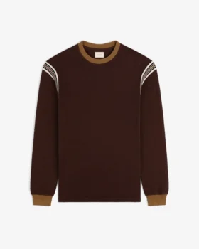 T-shirt de football à manches longues en coton flammé