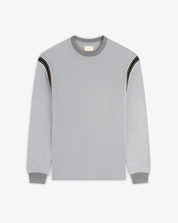 T-shirt de football à manches longues en coton flammé