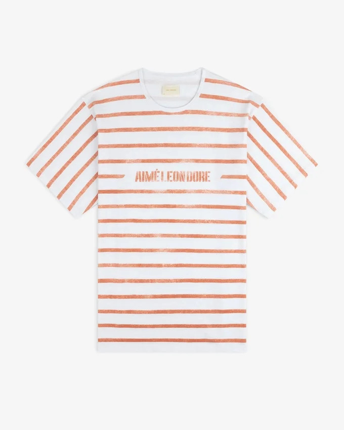 T-shirt de plage en tissu flammé