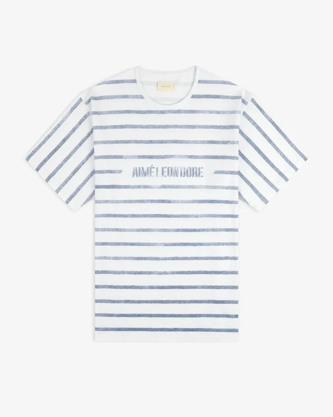 T-shirt de plage en tissu flammé