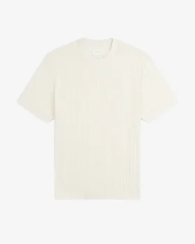T-shirt en laine mérinos à œillets
