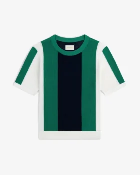 T-shirt en maille rayée