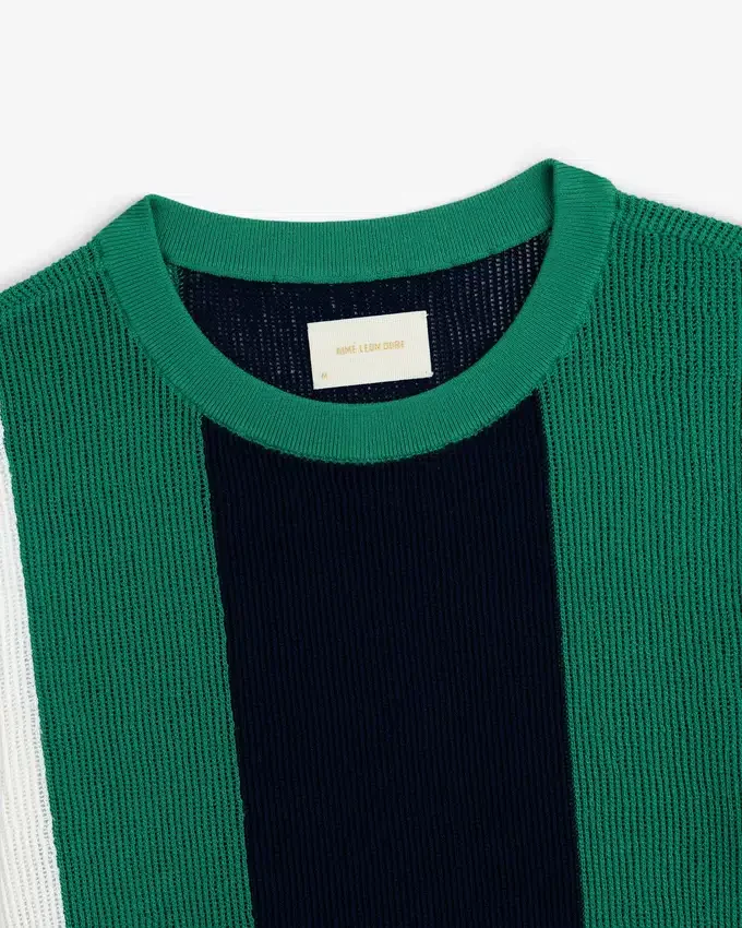 T-shirt en maille rayée