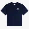T-shirt à logo superposé en pointelle