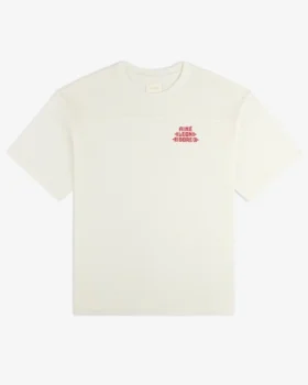 T-shirt à logo superposé en pointelle
