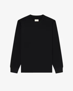 T-shirt à manches longues avec logo ton sur ton