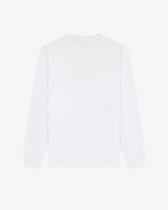 T-shirt à manches longues avec logo ton sur ton