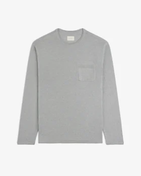 T-shirt à manches longues en maille avec poche