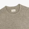 T-shirt à manches longues en maille avec poche