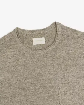 T-shirt à manches longues en maille avec poche