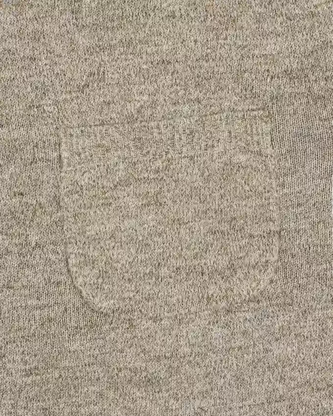 T-shirt à manches longues en maille avec poche