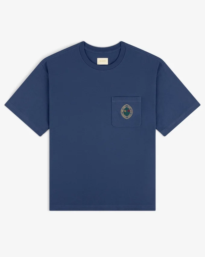 T-shirt à poche avec écusson botanique