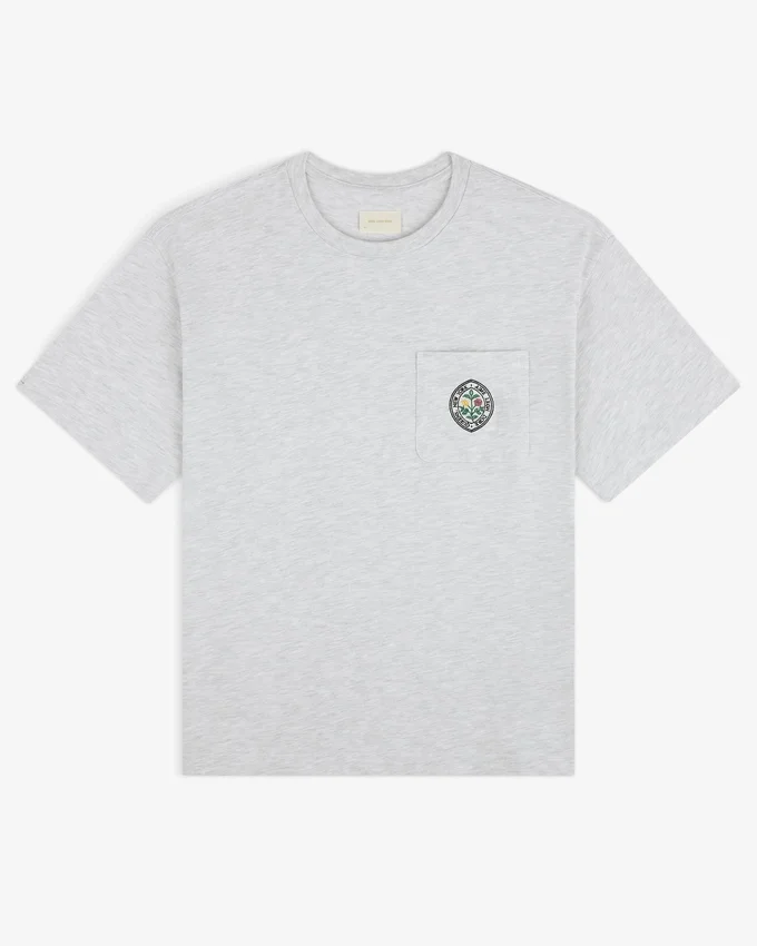 T-shirt à poche avec écusson botanique