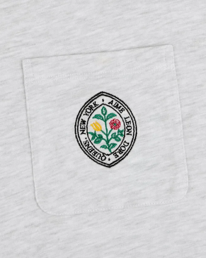 T-shirt à poche avec écusson botanique