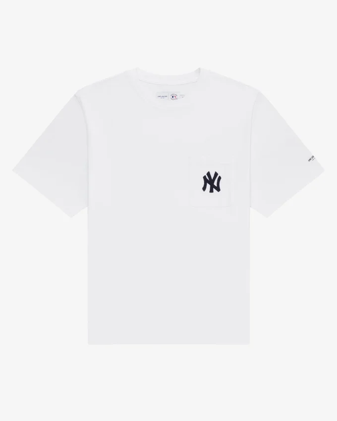 T-shirt à poche « Yankees » brodé au point de chaînette