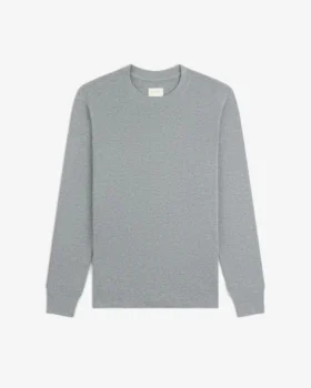T-shirt thermique à manches longues en tissu gaufré