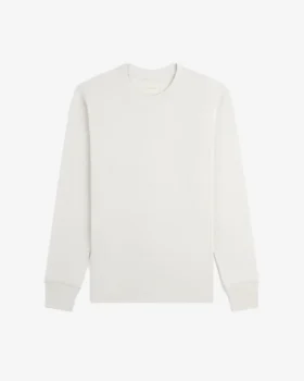T-shirt thermique à manches longues en tissu gaufré