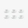 Tasse à expresso et soucoupe Café Leon Dore (lot de 6)