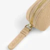Trousse en nubuck gaufré imitation crocodile