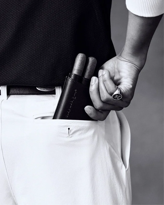 Étui à cigares en cuir ALD Golf