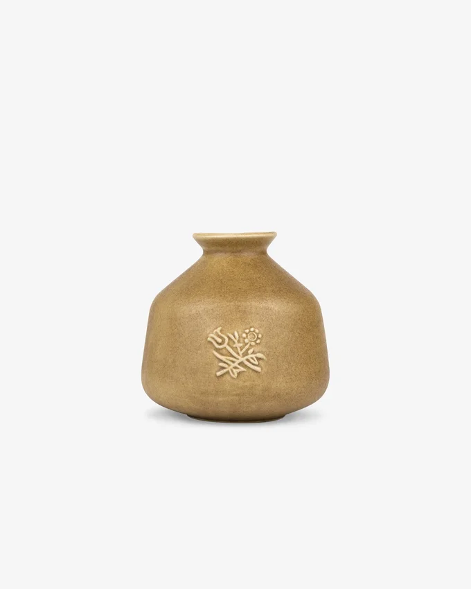 Vase à boutons artisanal Queens Crest