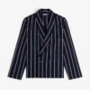 Veste à col châle en jacquard rayé