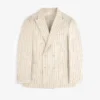 Veste de costume à double boutonnage à fines rayures