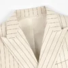 Veste de costume à double boutonnage à fines rayures