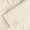 Veste de costume à double boutonnage à fines rayures