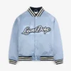 Veste universitaire en satin avec logo superposé