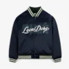 Veste universitaire en satin avec logo superposé