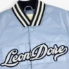Veste universitaire en satin avec logo superposé